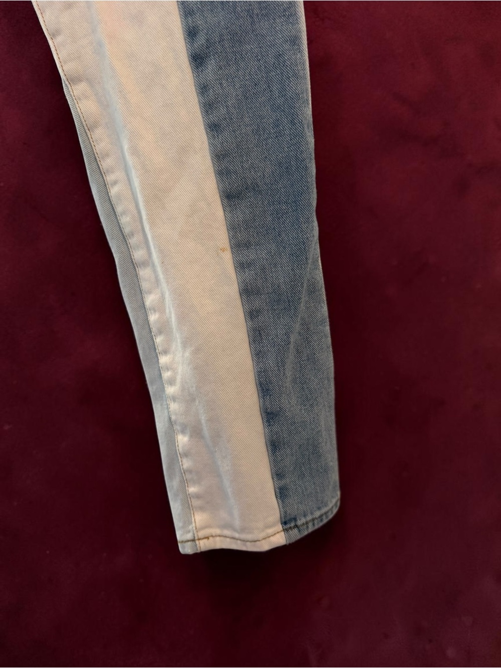 PacSun Women’s Patchwork Skinny Jeans in Light & Medium Blue - Picture 8 of 11